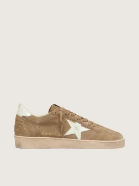 Men’s Ball Star in brown suede with white leather star