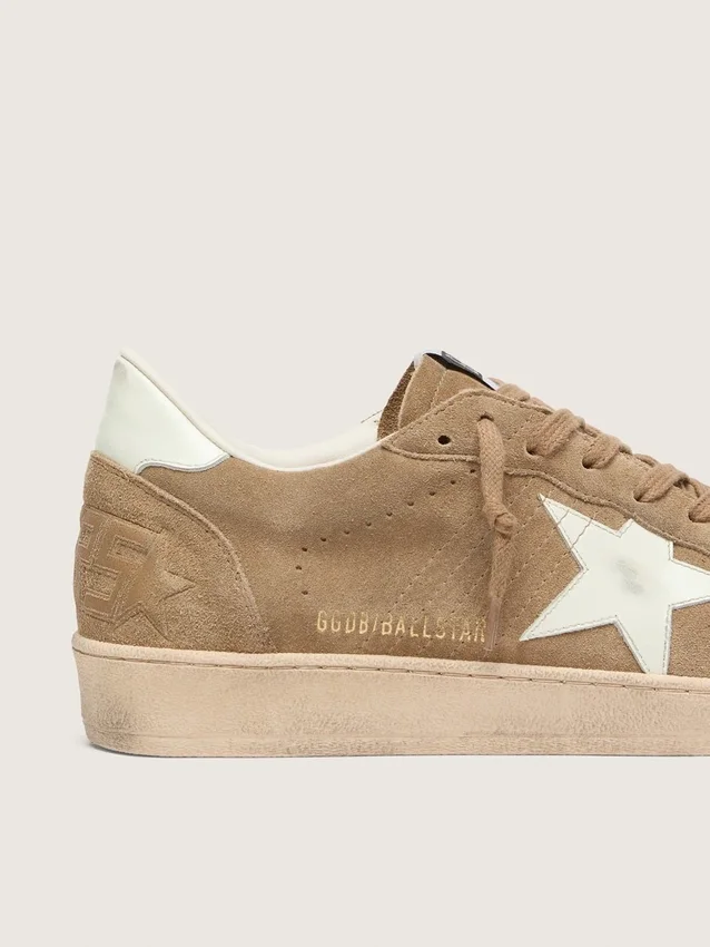Men’s Ball Star in brown suede with white leather star