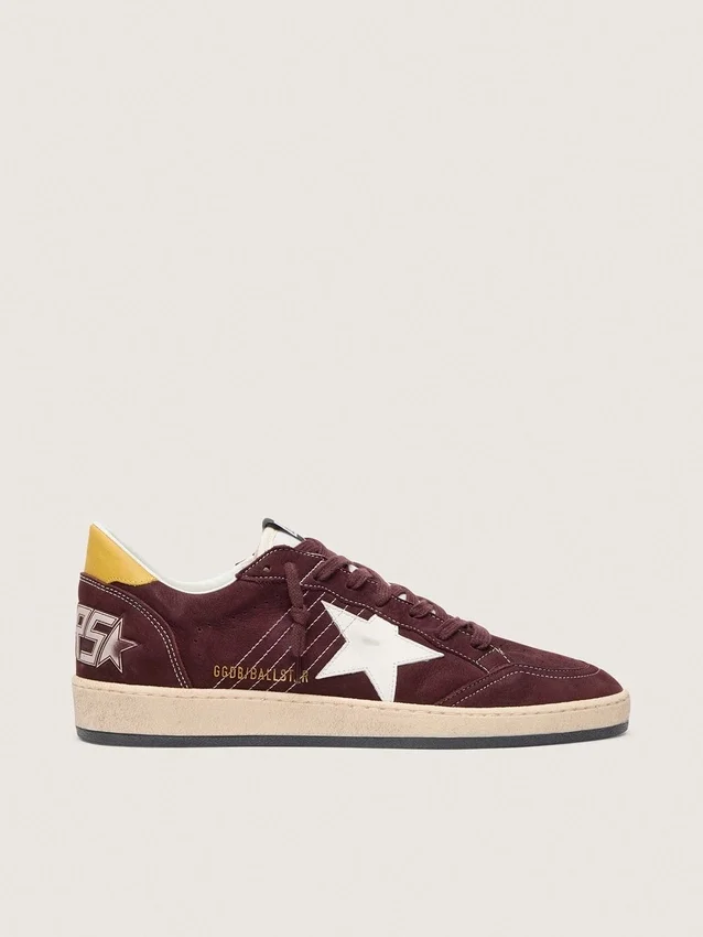 Men's Ball Star in chocolate nubuck with leather star and heel tab