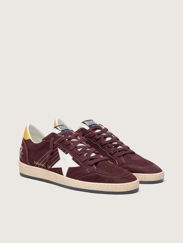 Men's Ball Star in chocolate nubuck with leather star and heel tab