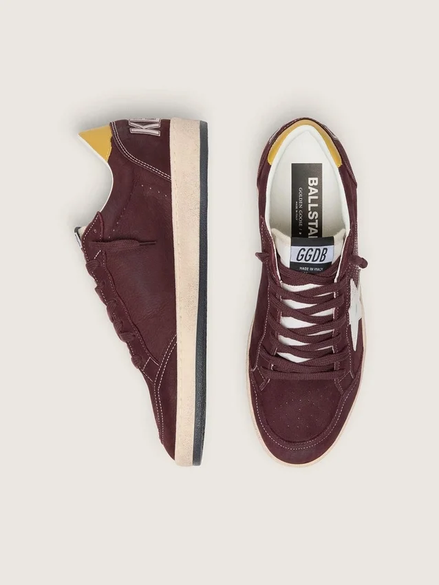 Men's Ball Star in chocolate nubuck with leather star and heel tab