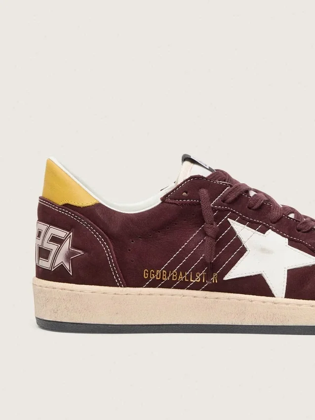 Men's Ball Star in chocolate nubuck with leather star and heel tab