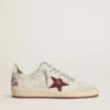 Men's Ball Star in crocodile-print nubuck with burgundy suede star
