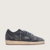 Men's Ball Star in dark blue perforated suede with dark blue suede star