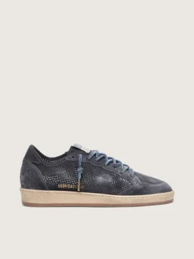 Men's Ball Star in dark blue perforated suede with dark blue suede star