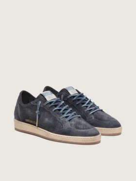 Men’s Ball Star in dark blue perforated suede with dark blue suede star