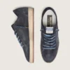 Men's Ball Star in dark blue perforated suede with dark blue suede star