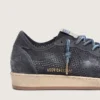 Men's Ball Star in dark blue perforated suede with dark blue suede star