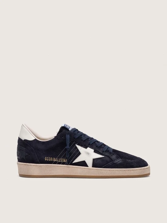 Men’s Ball Star in dark blue suede with white leather star
