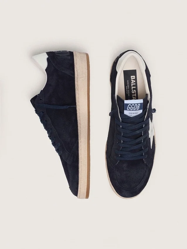 Men’s Ball Star in dark blue suede with white leather star