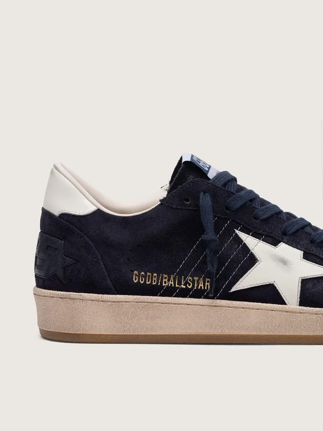 Men’s Ball Star in dark blue suede with white leather star
