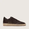 Men's Ball Star in dark brown leather with tone-on-tone leather star