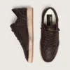 Men's Ball Star in dark brown leather with tone-on-tone leather star