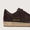 Men's Ball Star in dark brown leather with tone-on-tone leather star