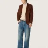 Men's Ball Star in dark brown leather with tone-on-tone leather star