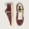 Men’s Ball Star in dark red suede with light blue star and heel tab