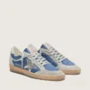 Men’s Ball Star in denim-blue nylon with light gray suede inserts and metallic silver leather star
