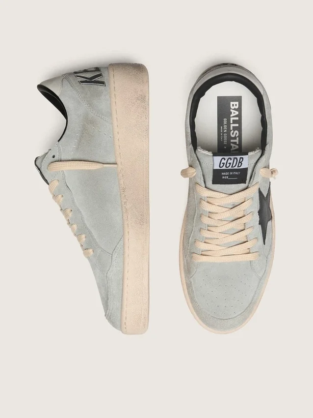 Men's Ball Star in gray suede with black leather star