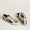 Men's Ball Star in gray suede with black leather star and white nappa leather inserts