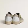 Men’s Ball Star in gray suede with old rose suede star and beige leather heel tab
