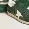 Men's Ball Star in green suede with white leather star and heel tab