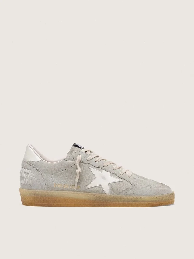 Men’s Ball Star in light gray suede with white leather star