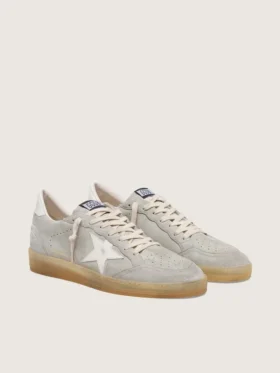 Men’s Ball Star in light gray suede with white leather star