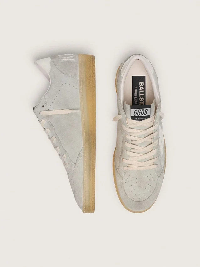 Men’s Ball Star in light gray suede with white leather star