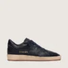 Men's Ball Star in navy-blue leather with tone-on-tone leather star