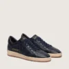 Men's Ball Star in navy-blue leather with tone-on-tone leather star