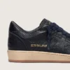 Men's Ball Star in navy-blue leather with tone-on-tone leather star
