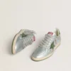 Men's Ball Star in silver nylon with green leather star and heel tab