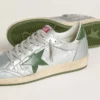 Men's Ball Star in silver nylon with green leather star and heel tab