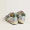 Men's Ball Star in silver nylon with green leather star and heel tab