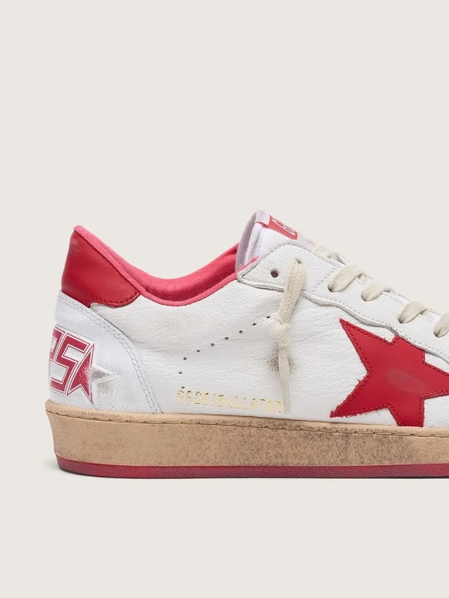 Men's Ball Star in white leather