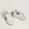 Men's Ball Star in white nappa leather with bronze-colored laminated leather star and heel tab