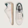 Men's Ball Star in white nappa leather with green leather star and heel tab
