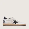 Men's Ball Star in white nappa with black star