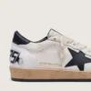 Men's Ball Star in white nappa with black star