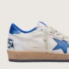 Men's Ball Star in white nappa with blue star and heel tab