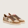 Men's Ball Star in wool with cream leather star and brown waxed leather inserts