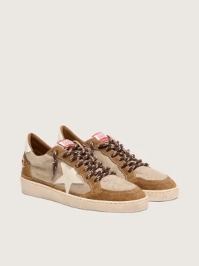 Men’s Ball Star in wool with cream leather star and brown waxed leather inserts