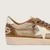 Men's Ball Star in wool with cream leather star and brown waxed leather inserts