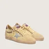 Men’s Ball Star in yellow suede with silver star and yellow mesh inserts