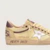 Men’s Ball Star in yellow suede with silver star and yellow mesh inserts