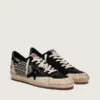 Men's Ball Star LAB in black suede with studs and glossy black leather star