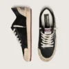 Men's Ball Star LAB in black suede with studs and glossy black leather star