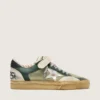Men's Ball Star LAB in green suede with silver leather star and black suede heel tab