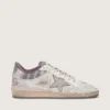 Men’s Ball Star LAB in white nylon and pony skin with silver star and lilac inserts