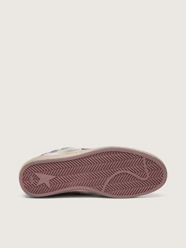 Men’s Ball Star LAB in white nylon and pony skin with silver star and lilac inserts